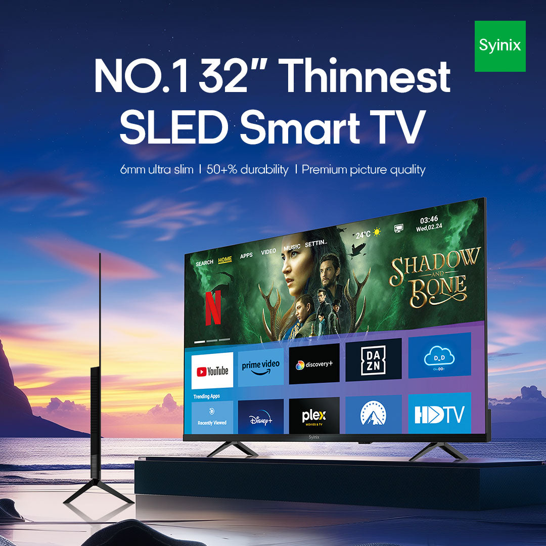 SYINIX 32'' FRAMELESS SMART TV 32S6X