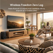 Syinix SYN-S60 Soundbar with Subwoofer – Bluetooth Home Theater Audio System