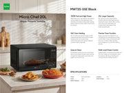 Syinix Micro Chef 20L Microwave Oven MW720-05E Black – 700W Digital Microwave