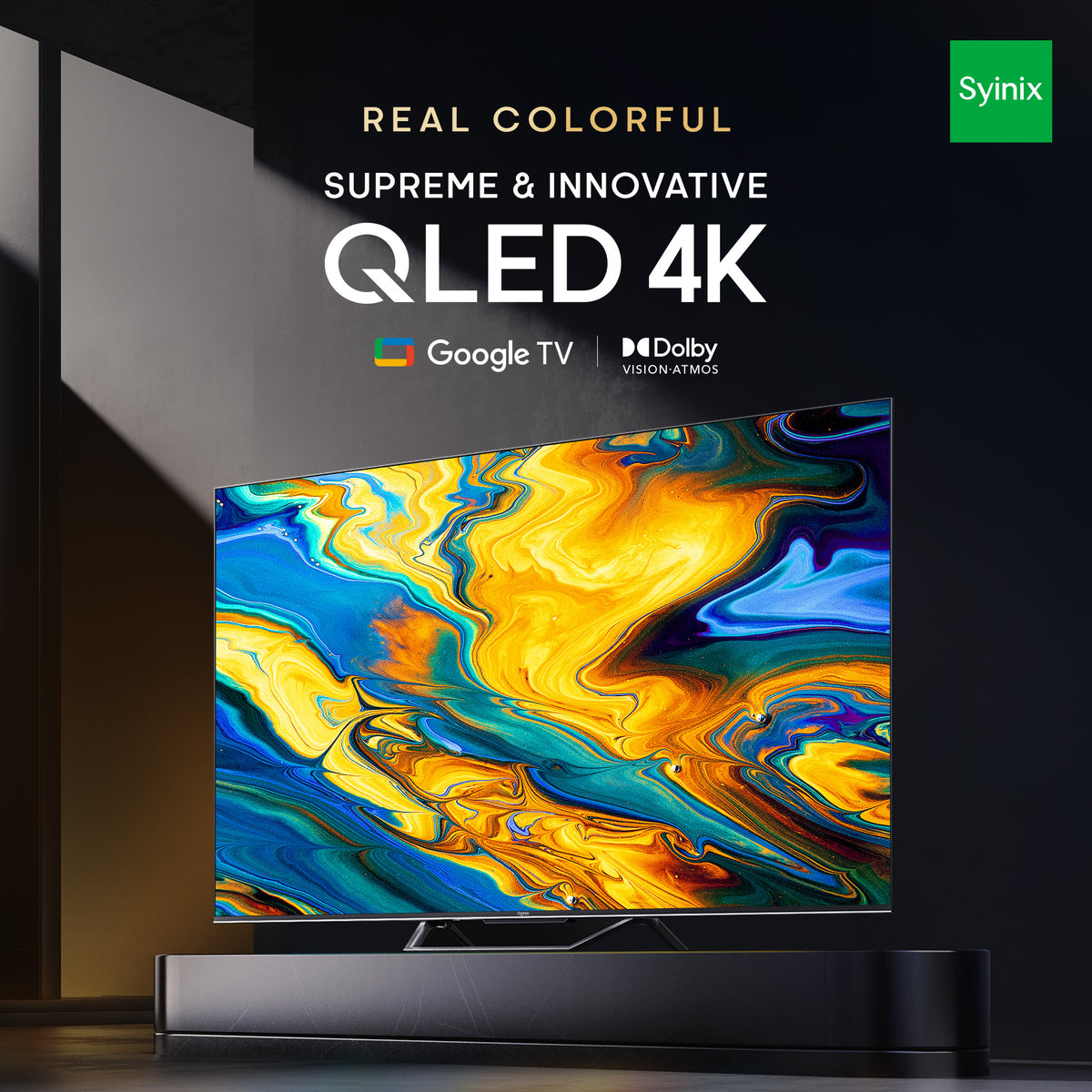 Syinix 55-Inch QLED 4K Frameless Google TV 55Q61H