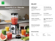Syinix PowerMix 2-in-1 Blender SBL65E1 – 650W Blender & Grinder with Turbo Function
