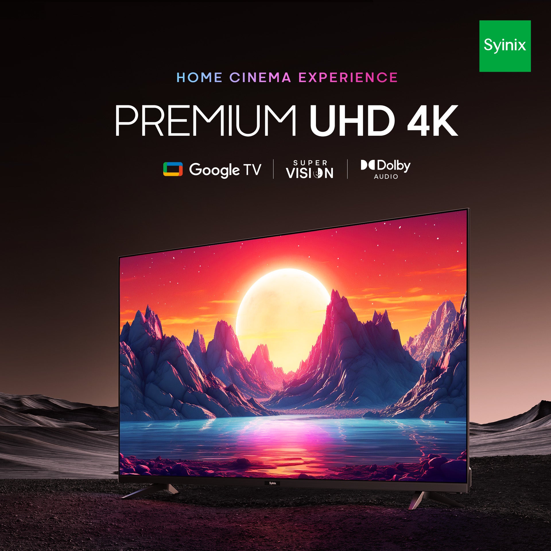SYINIX 65'' FRAMELESS QLED 4K GOOGLE TV 65Q61