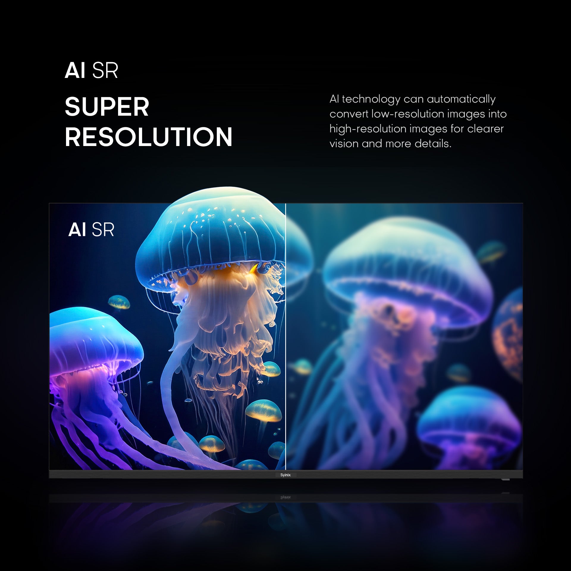 SYINIX 55'' FRAMELESS 4K GOOGLE TV 55U61G