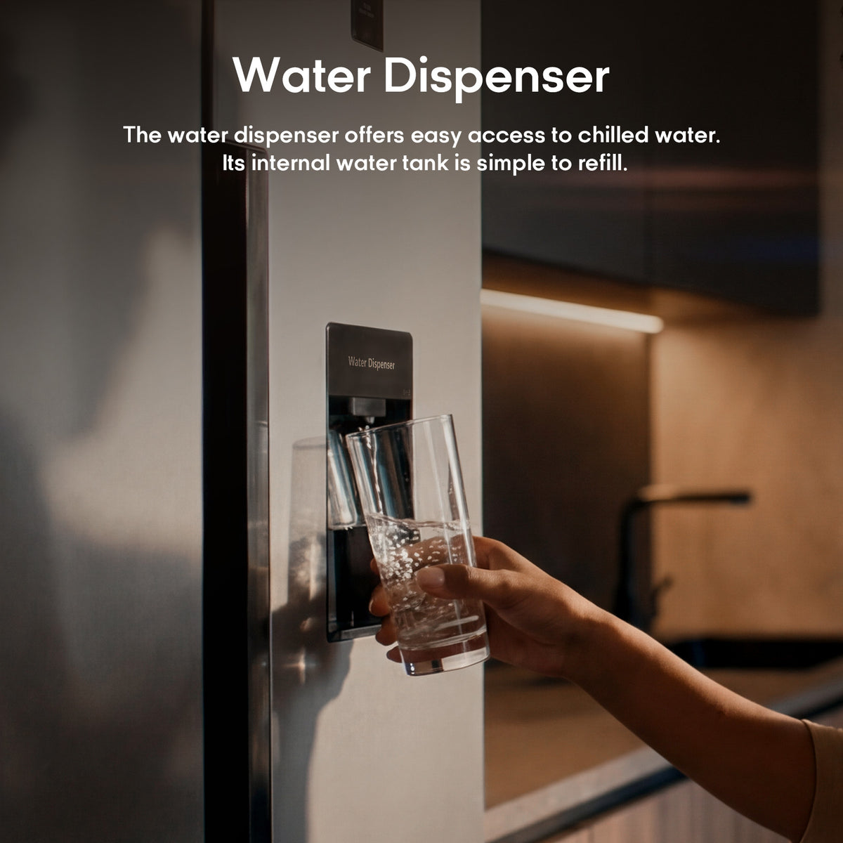 Syinix FD460SBWS GrandCool 460L Side-by-Side Fridge with Water Dispenser