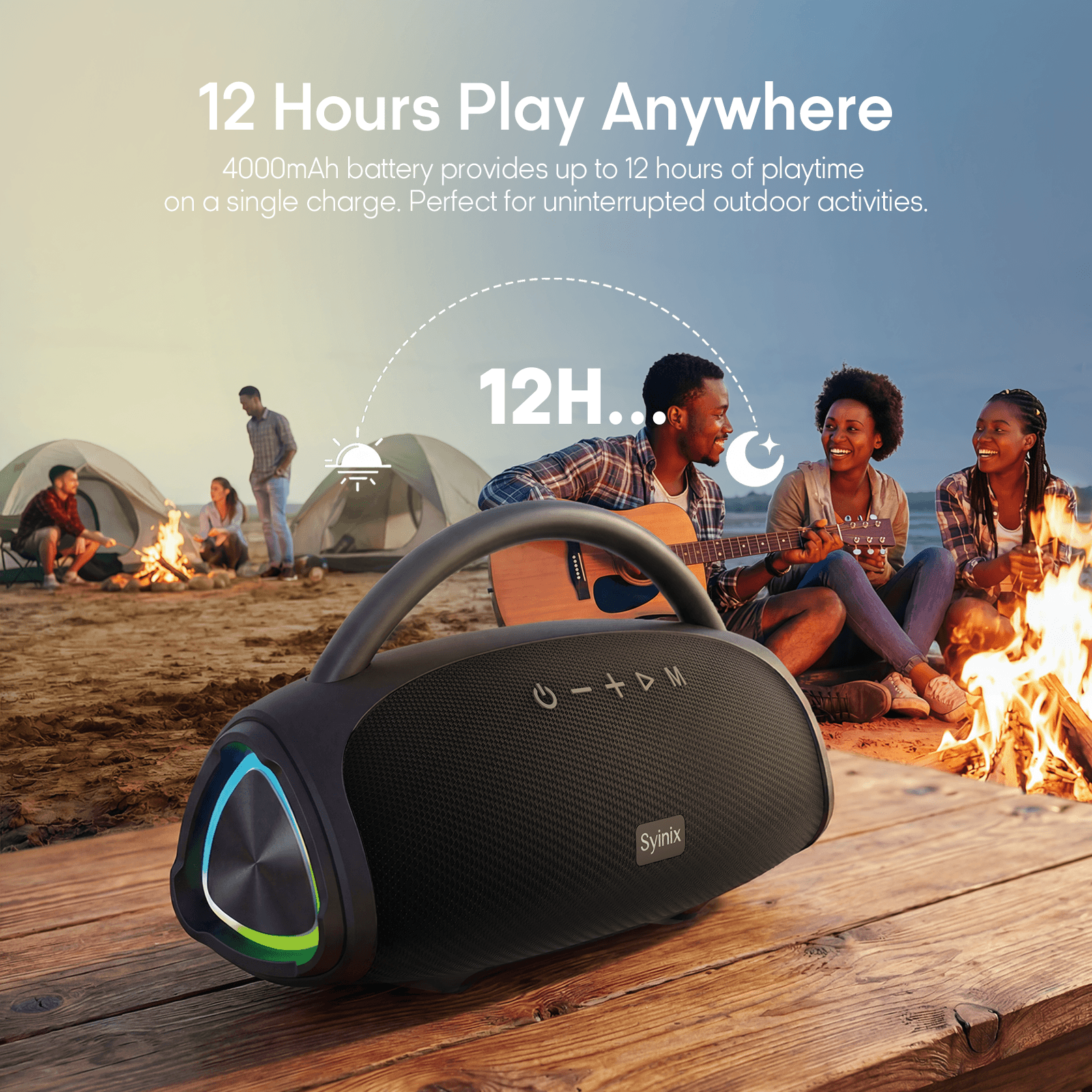 Syinix TROCHI Pro Bluetooth Speaker SYN-V30 – 30W Portable Waterproof Wireless Speaker