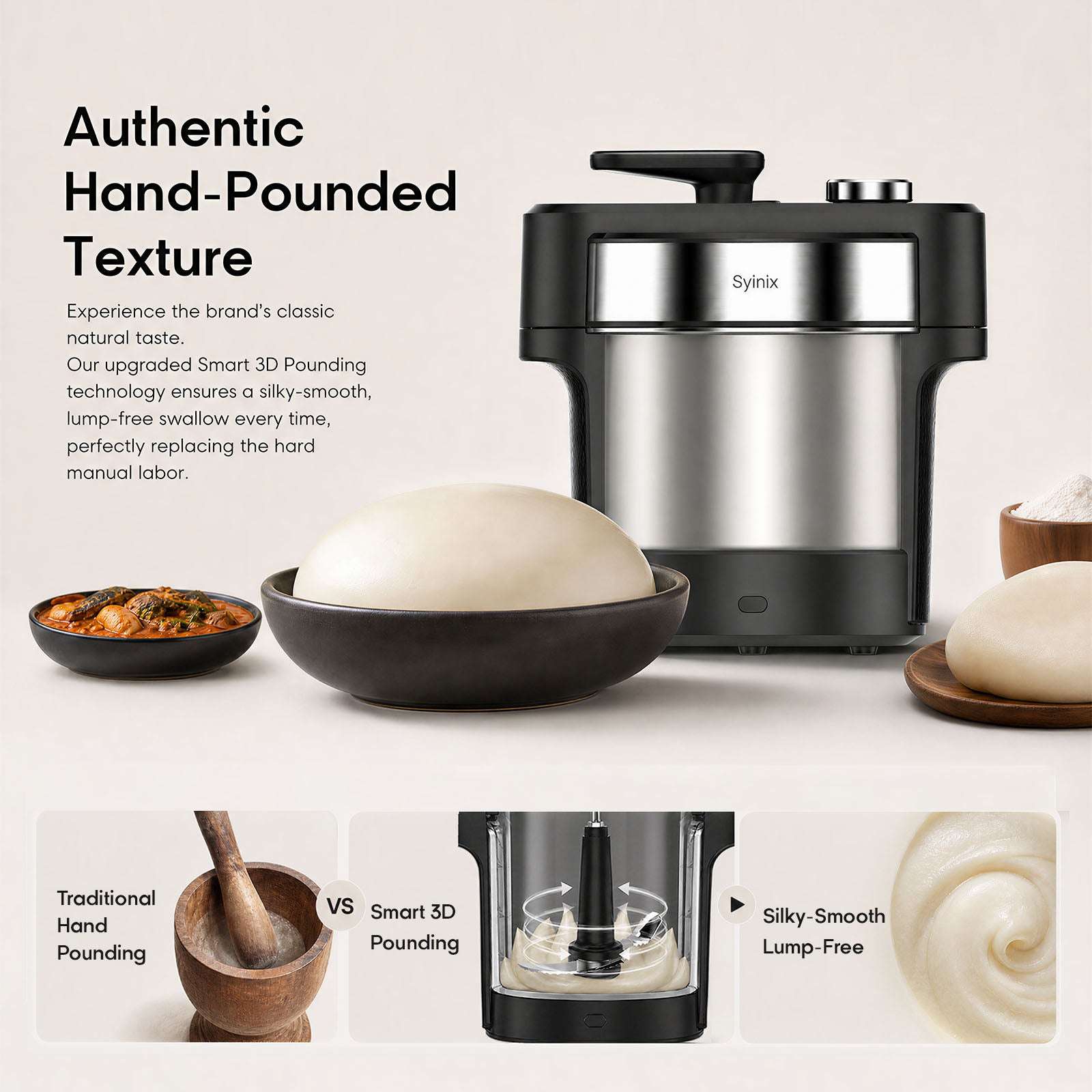 Syinix Swallow Maker PRO | 45-Min Fast Cook Fufu Machine