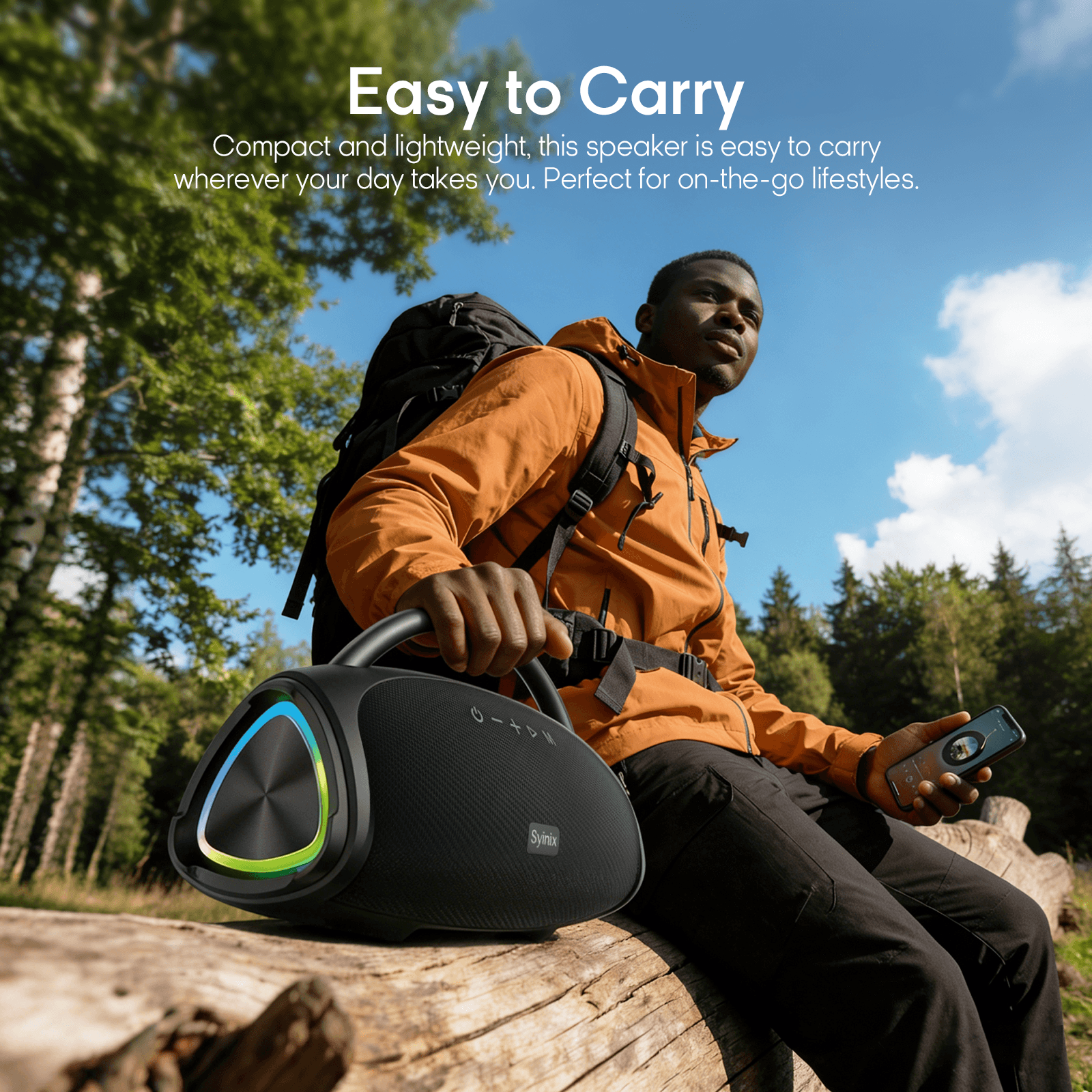 Syinix TROCHI Pro Bluetooth Speaker SYN-V30 – 30W Portable Waterproof Wireless Speaker