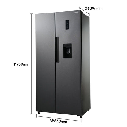 Syinix FD460SBWS GrandCool 460L Side-by-Side Fridge with Water Dispenser