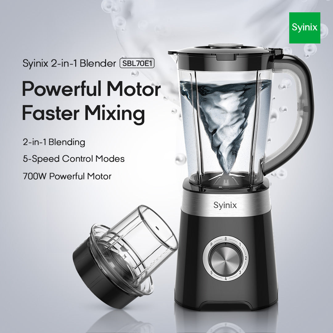 SYINIX BLENDER-2-in-1 High-Speed Blending 700W SBL70E1 – SyinixGhana