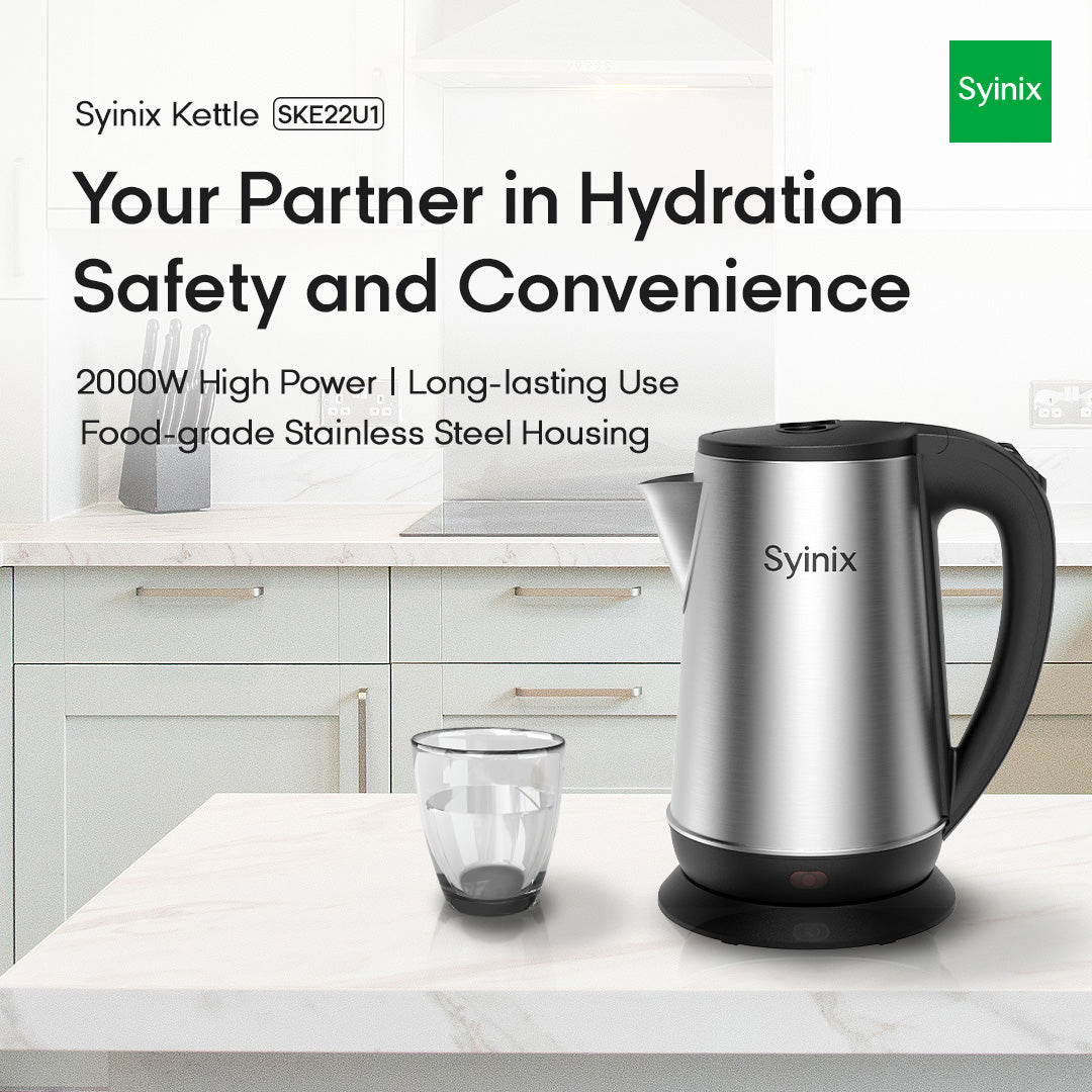 SYINIX KETTLE 2.2L 2000W Boil Dry Protection SKE22U1