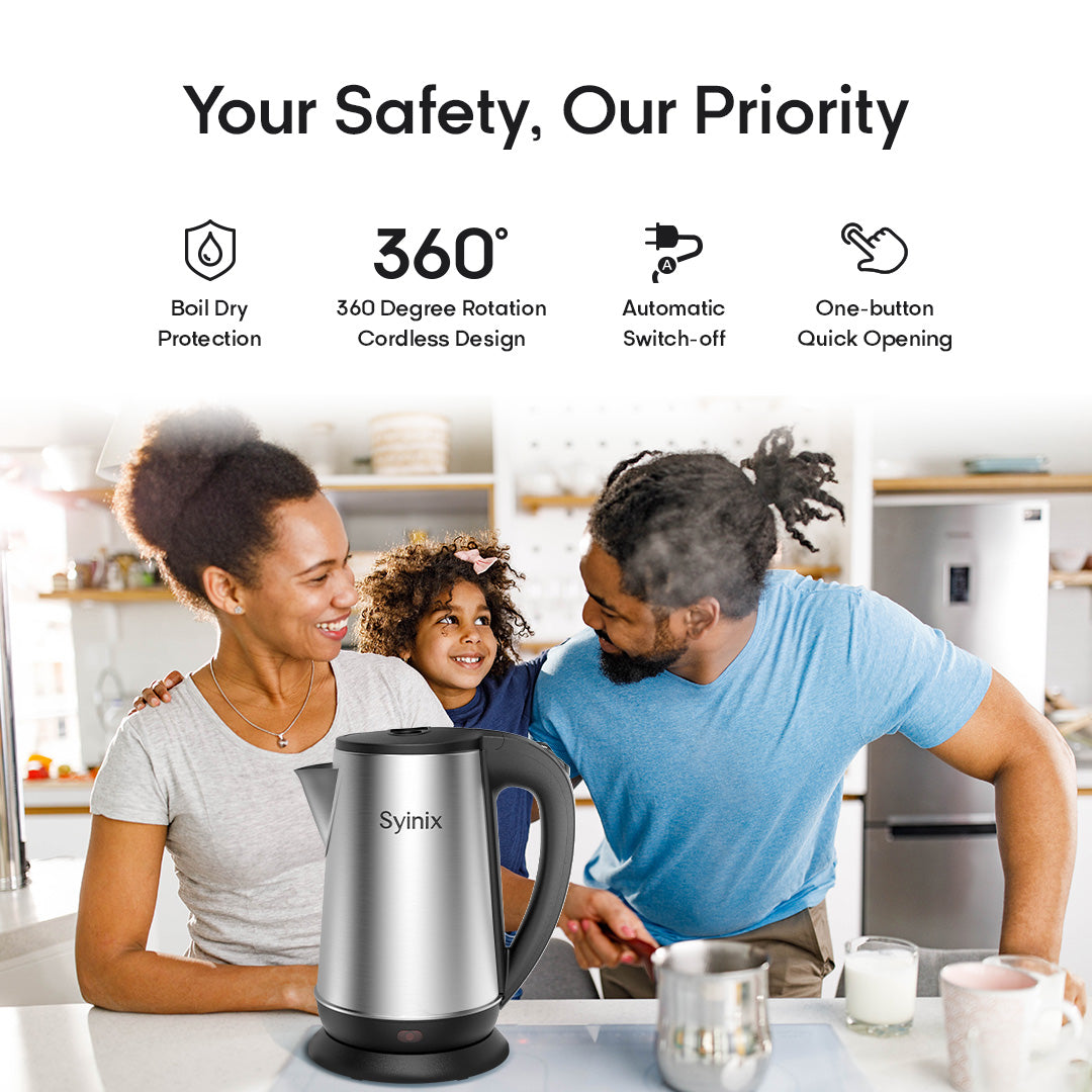 SYINIX KETTLE 2.2L 2000W Boil Dry Protection SKE22U1