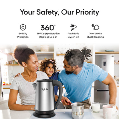 SYINIX KETTLE 2.2L 2000W Boil Dry Protection SKE22U1